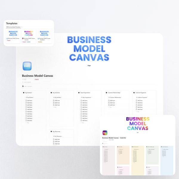 Business Model Template for notion