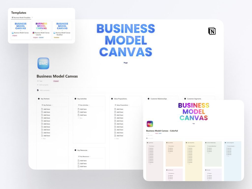 Business Model Canvas Notion Template