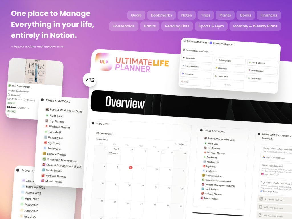 Ultimate Life Planner - A notion template to plan and organize your life