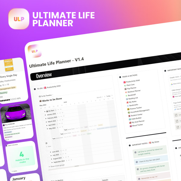 Life Planner notion template
