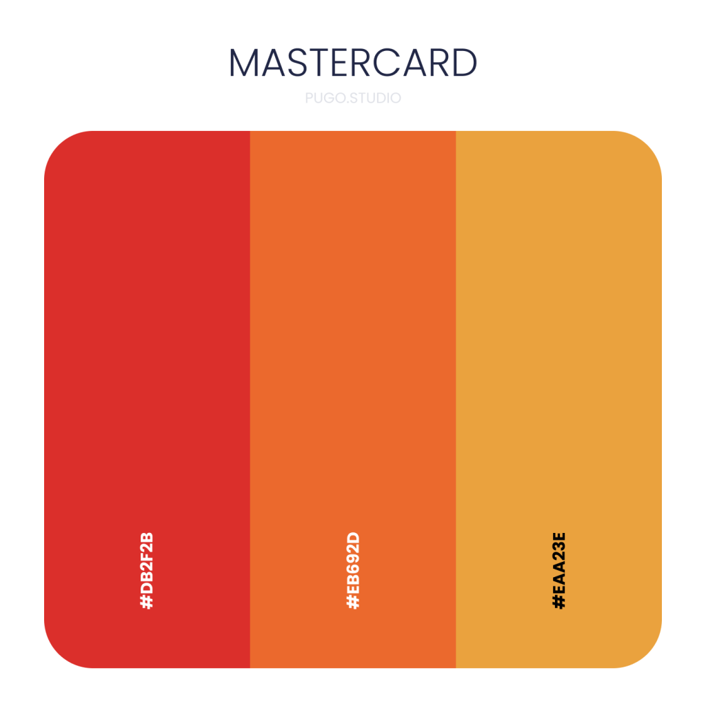 Mastercard brand color palette