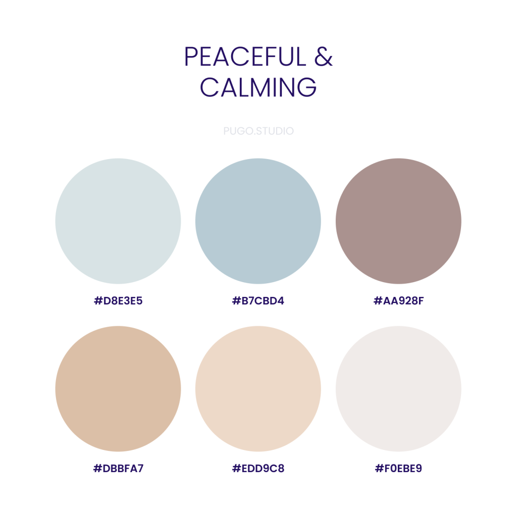 Peaceful and calming color palette
