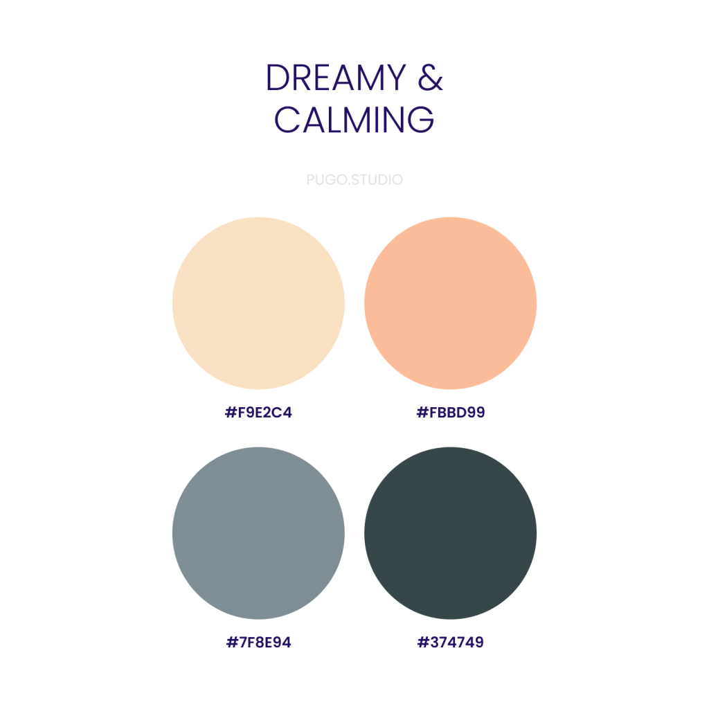 Dreamy and calming color palette