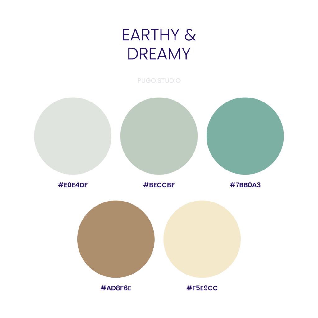 Earthy and dreamy color palette