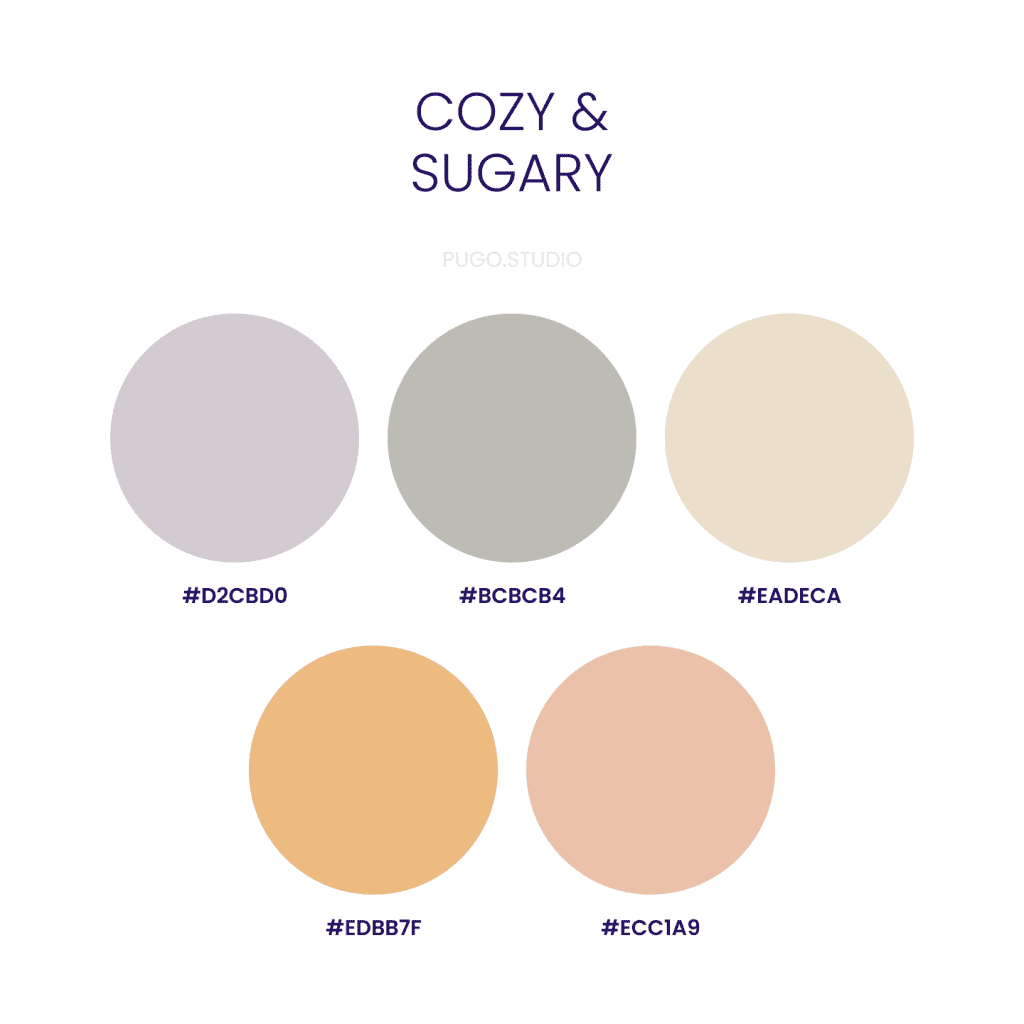 Cozy and sugary color palette