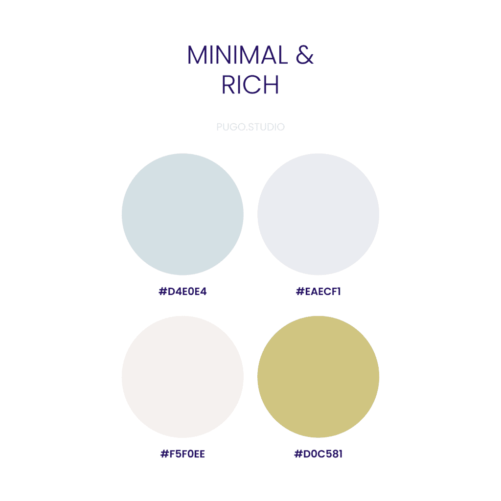 Minimal and rich color palette