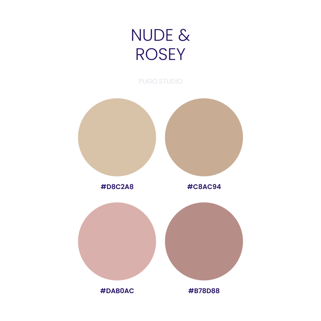 Nude and rose color palette