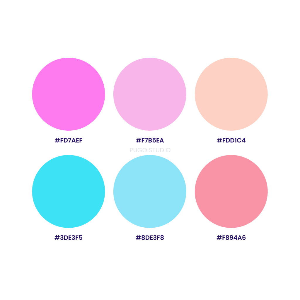 Jiggly and playful color palettes for brands