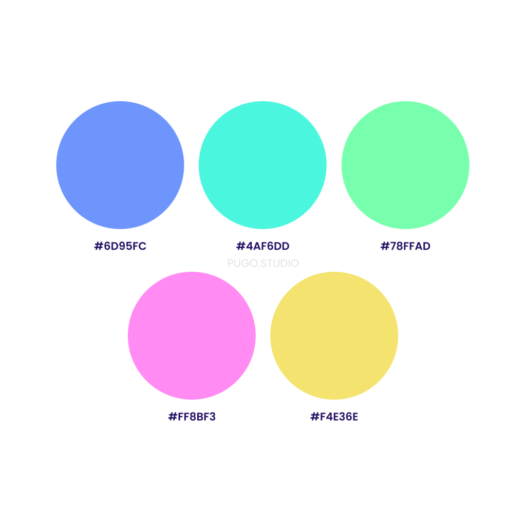 Jiggly and playful color palettes for brands