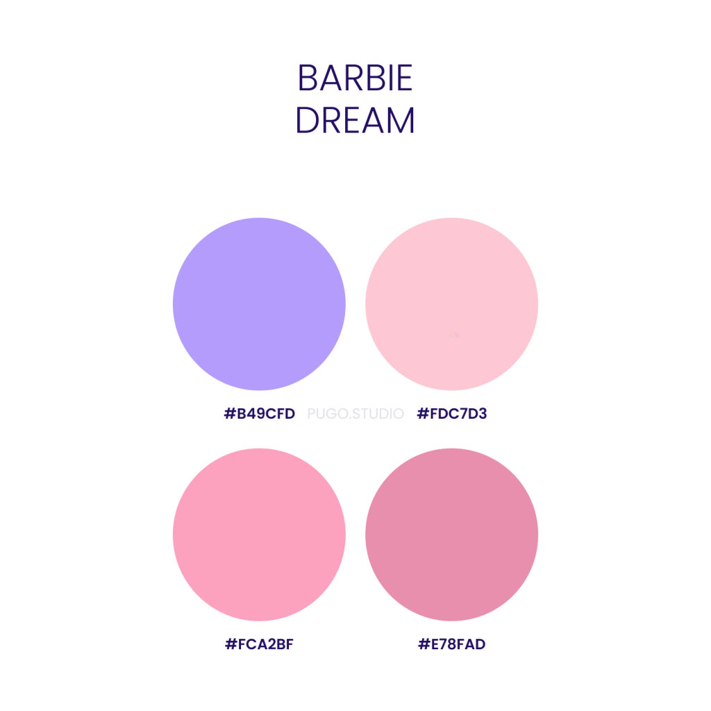 barbie color palette