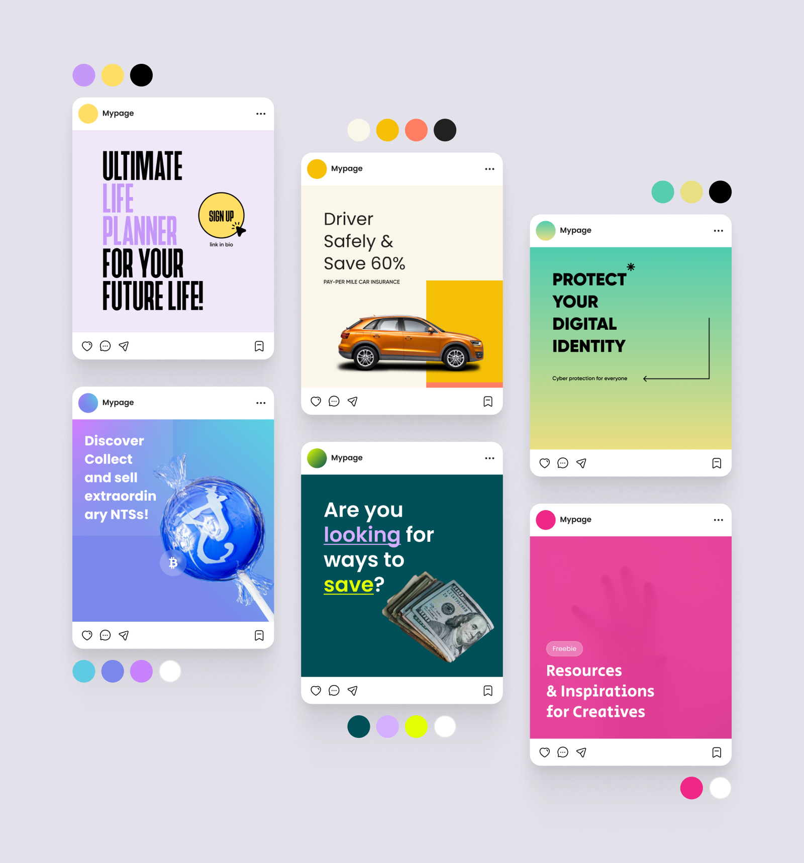 Create Brand Color Palette for social media