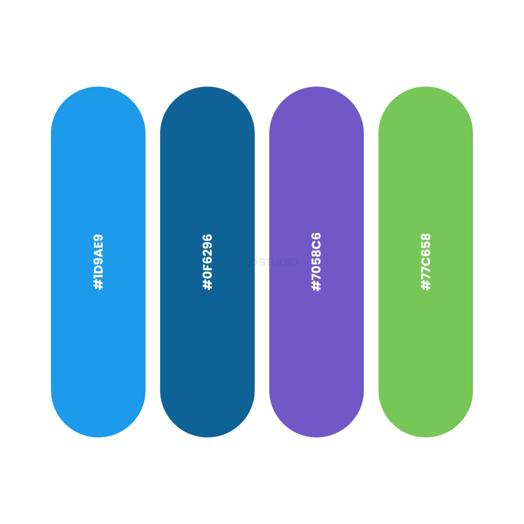 Color palettes paired with Dark blue for brands