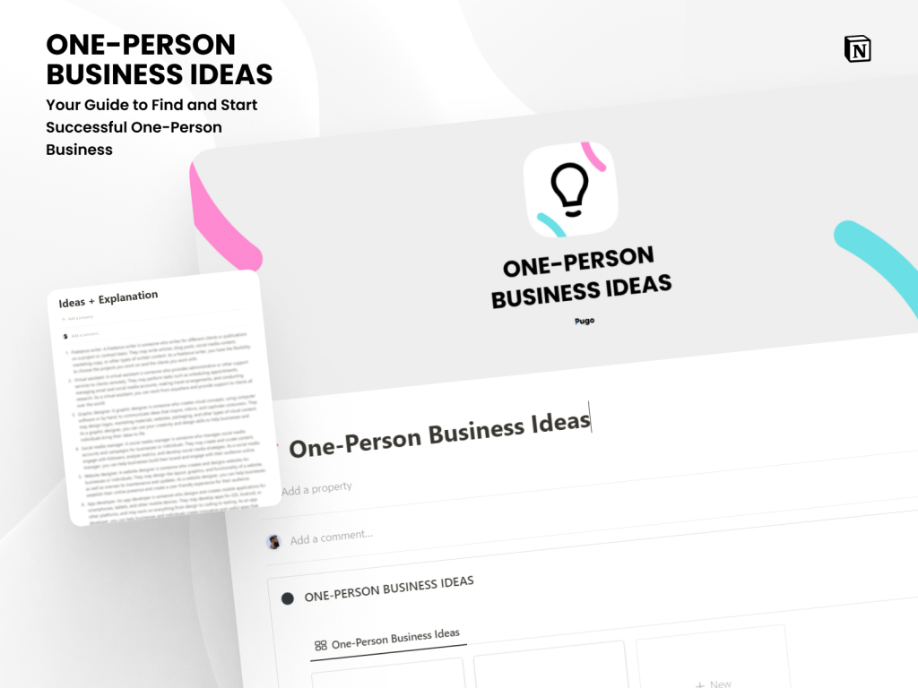 101 Profitable One-Person Business Ideas