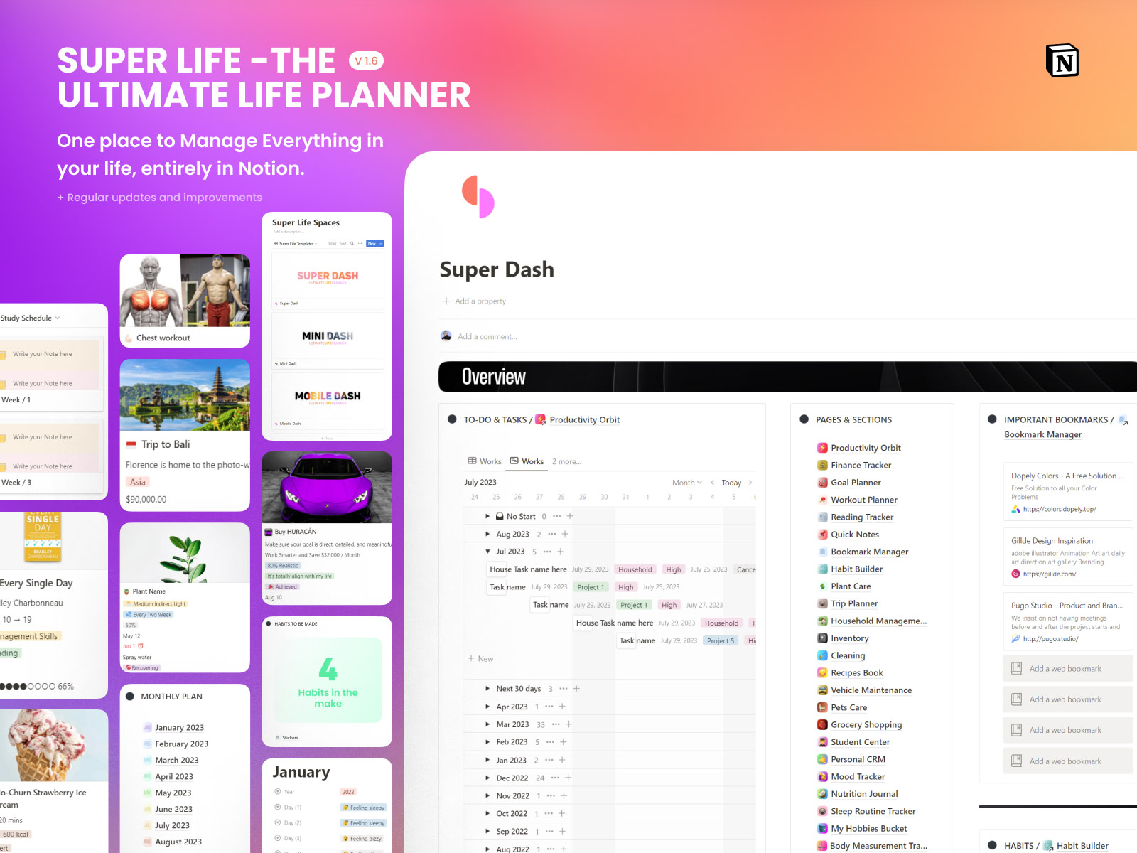 Ultimate Life Planner - Notion Template - V1.2