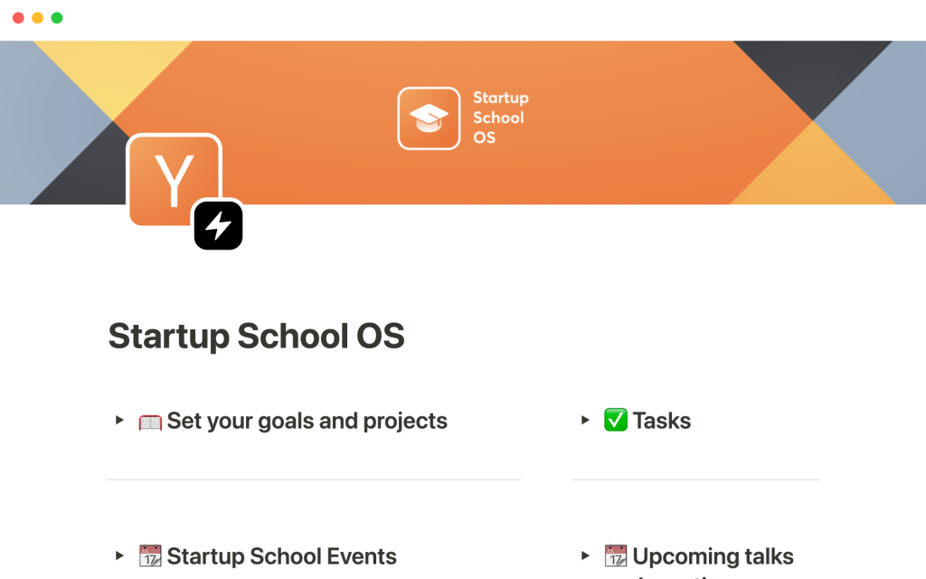 Free Startup school OS