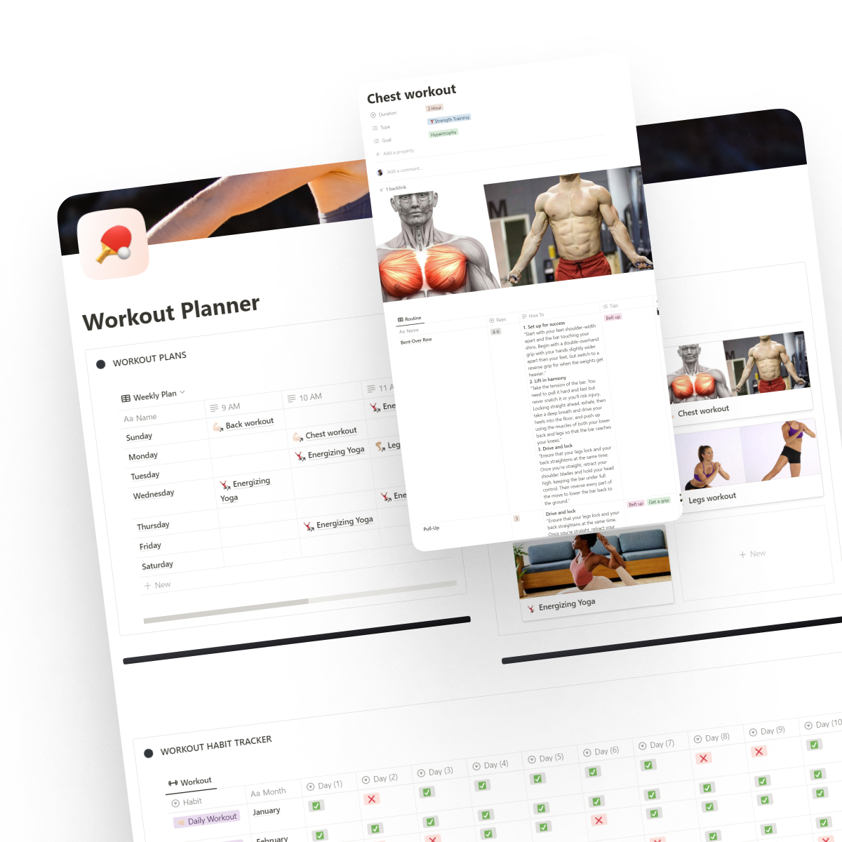 Notion Workout Planner & Manager