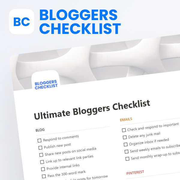 Ultimate Bloggers Checklist