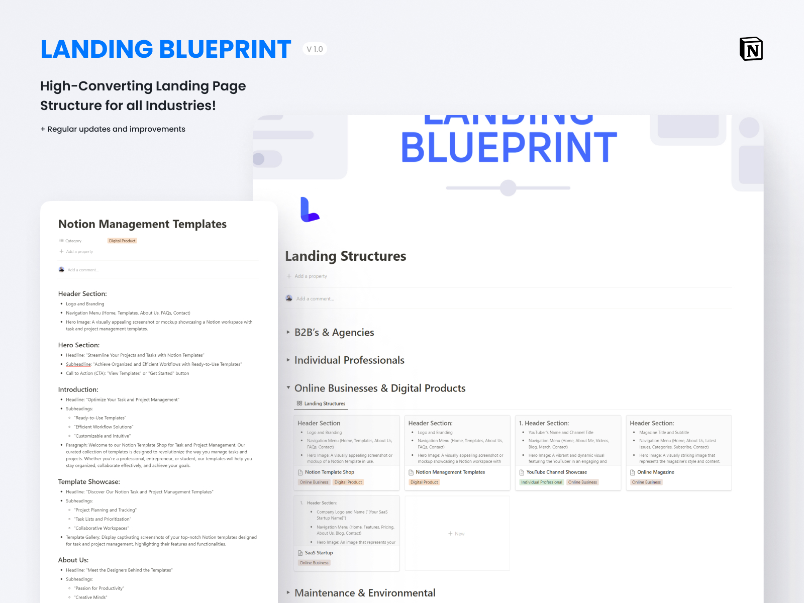Landing Blueprint - High-Converting Landing Page Structure for all Industries!