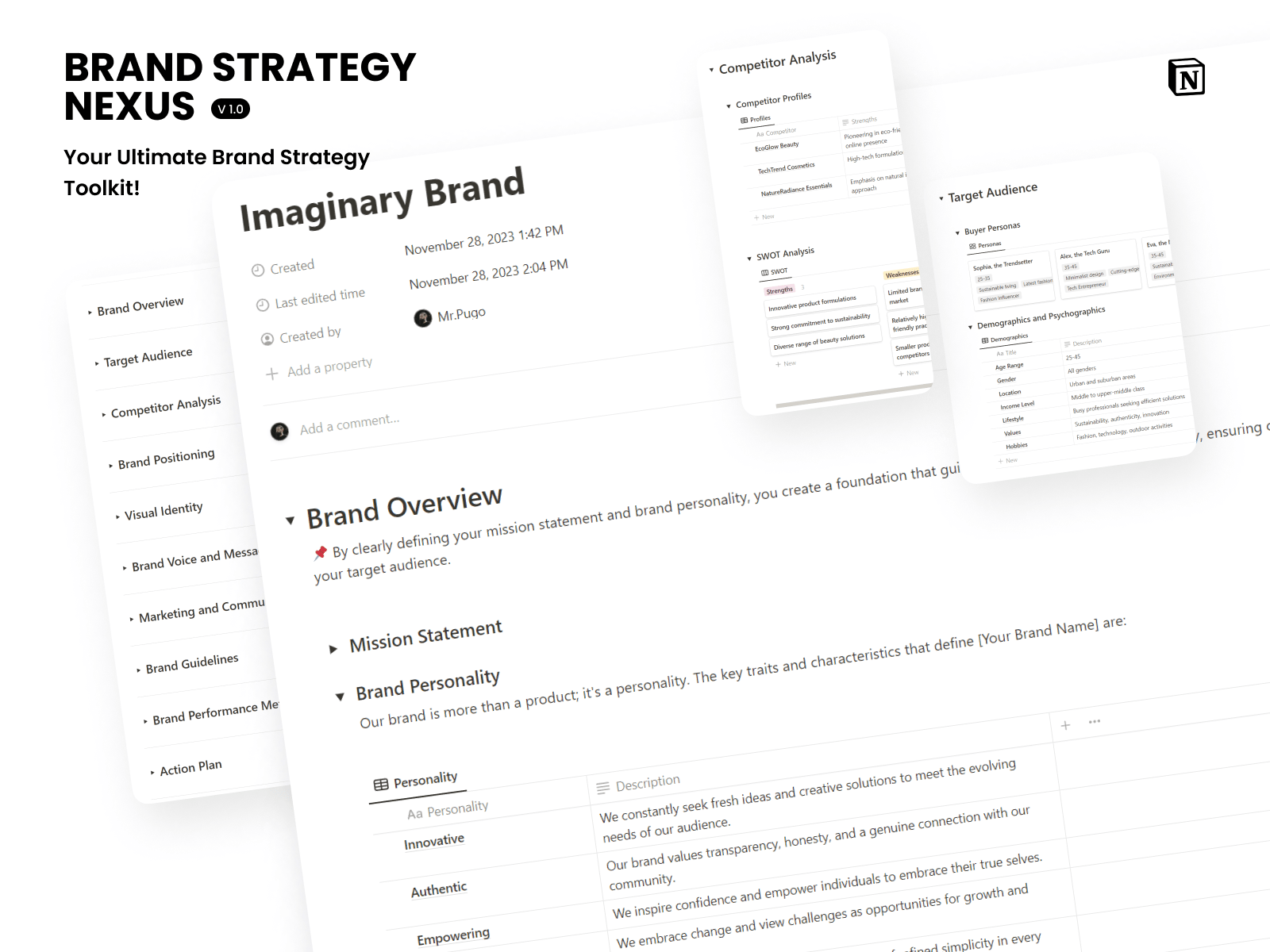 Brand Strategy Nexus for Notion - Your Ultimate Brand Strategy Toolkit!