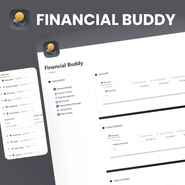 Notion Finance Manager and tracker template
