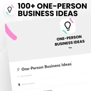 One person business and startup ideas
