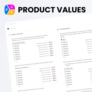 Free Product Value Proposition Canvas for Notion & Figma