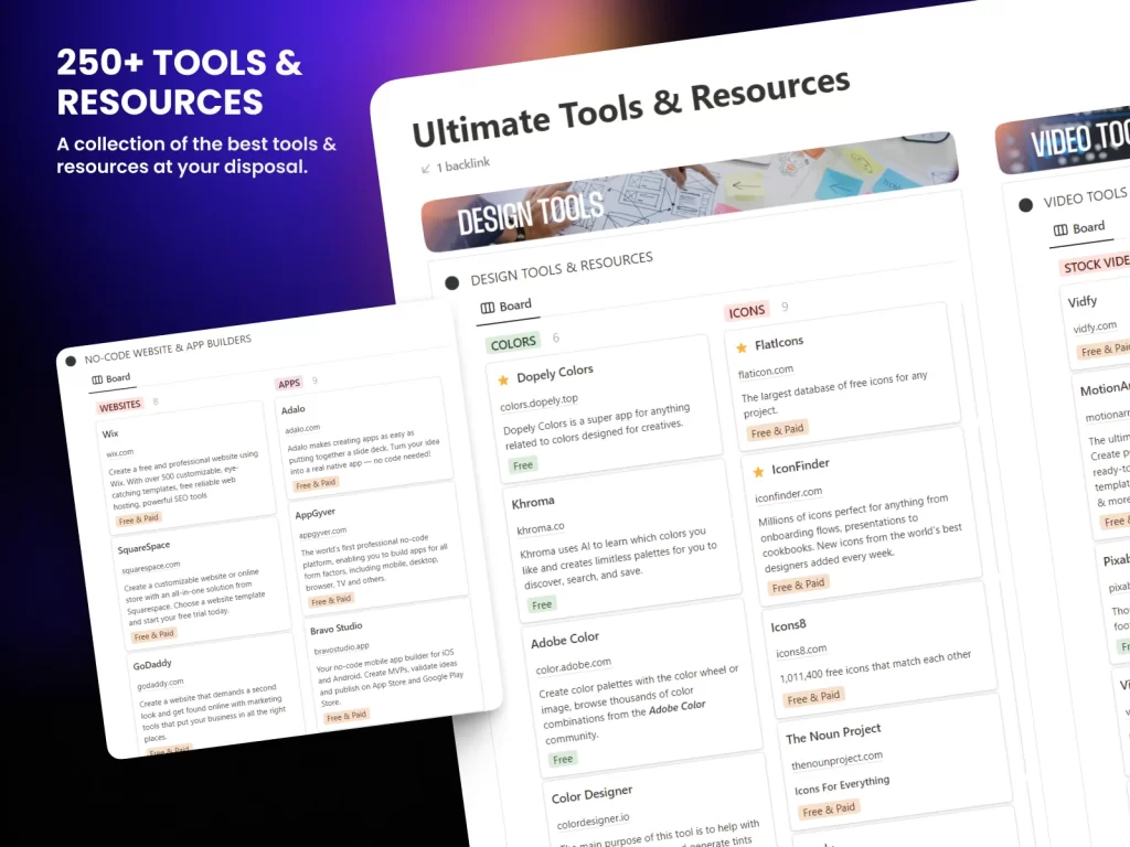 Free Download: The Ultimate List of 250+ Tools & Resources to Boost Your Workflow