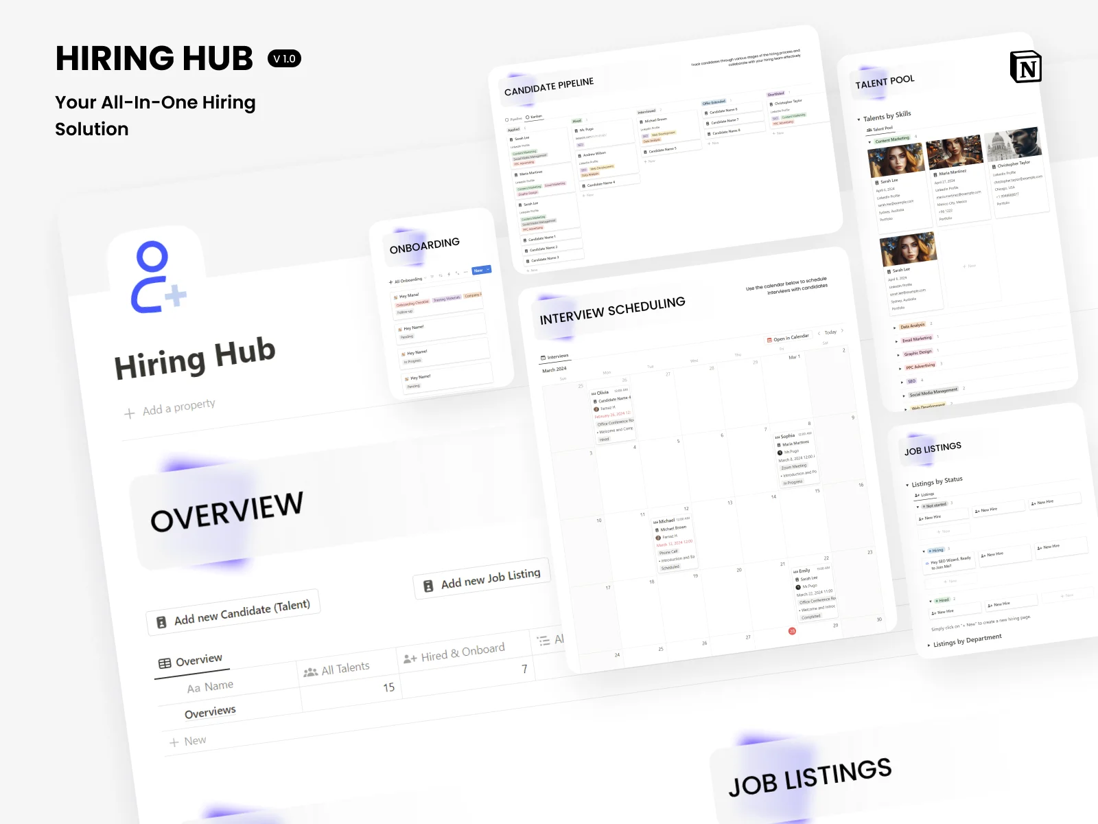 Hiring Hub for Notion - Your All-In-One Hiring Solution!