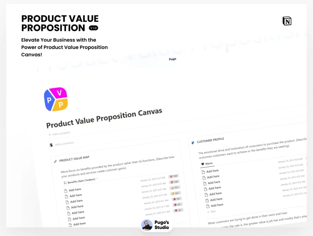 Free Product Value Proposition Template
