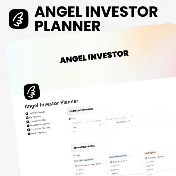 Free Notion Angel Investor Planner