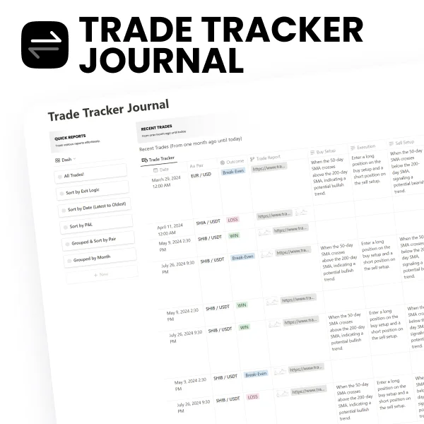 Free Trade Tracker Journal Template for Notion