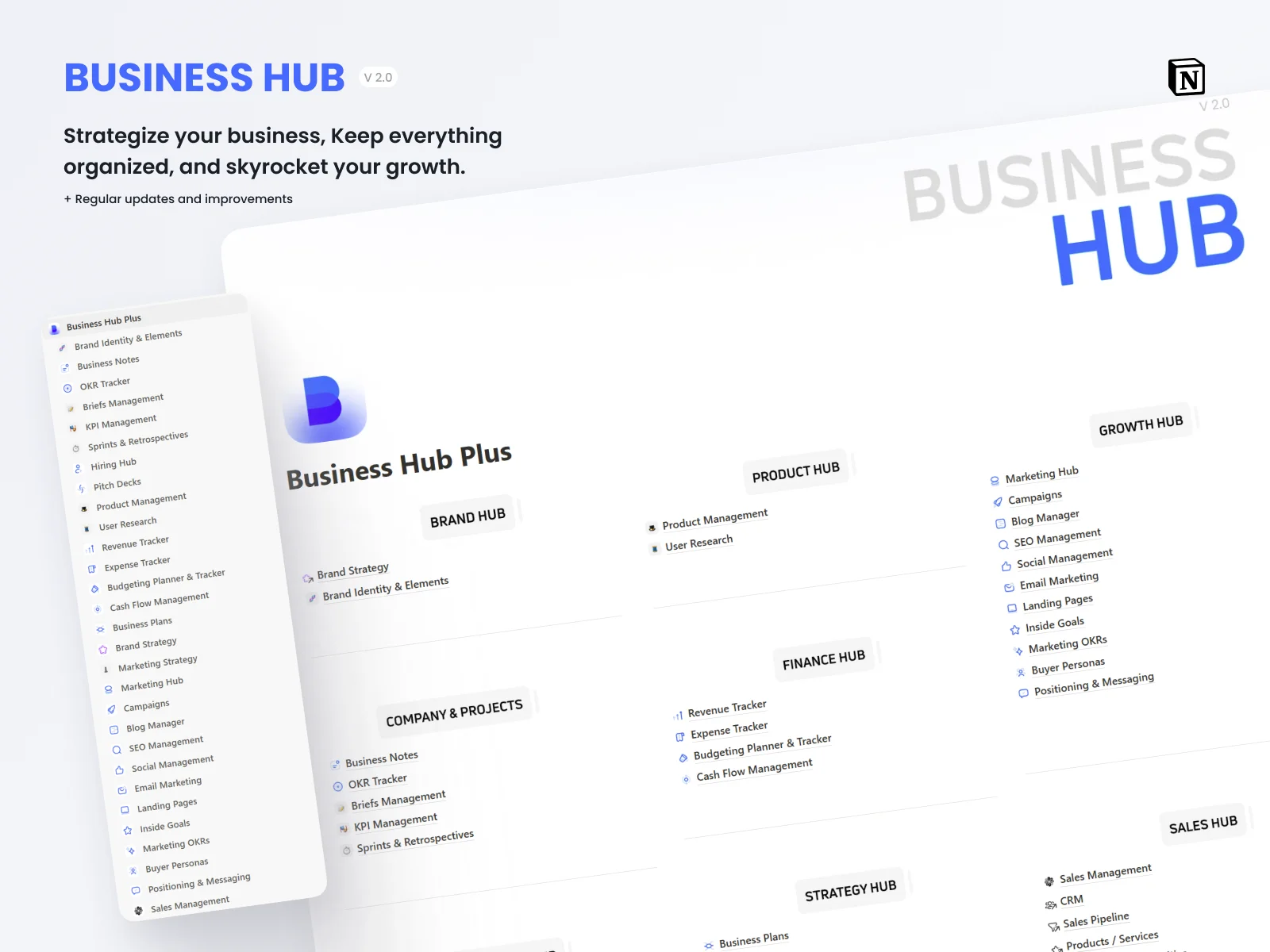 Business Hub Notion Template New Version by Mr.Pugo