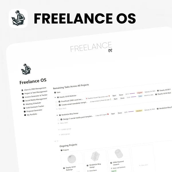 Freelance OS for Notion — From lead to invoice, simplified